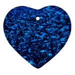 Blue Queen Anne s Lace Hillside Ornament (Heart) Front