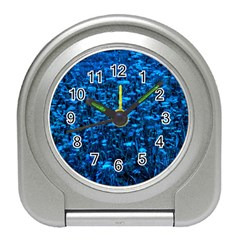 Blue Queen Anne s Lace Hillside Travel Alarm Clock by okhismakingart