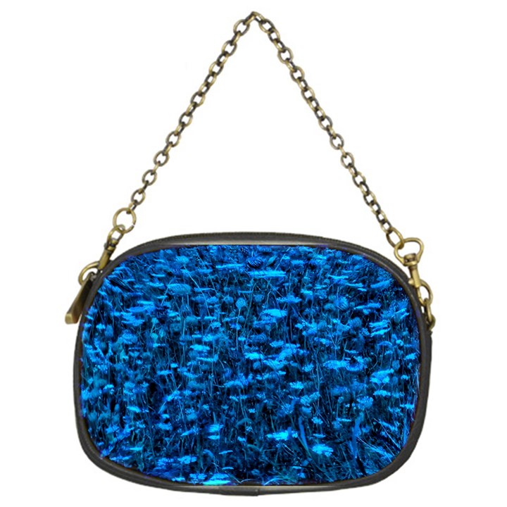 Blue Queen Anne s Lace Hillside Chain Purse (One Side)