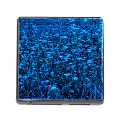 Blue Queen Anne s Lace Hillside Memory Card Reader (square 5 Slot) by okhismakingart