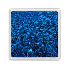 Blue Queen Anne s Lace Hillside Memory Card Reader (square) by okhismakingart