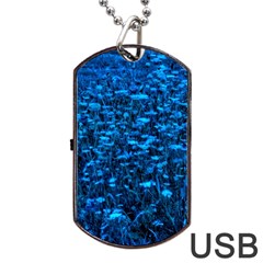 Blue Queen Anne s Lace Hillside Dog Tag Usb Flash (one Side) by okhismakingart