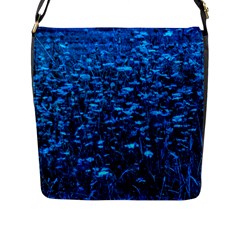 Blue Queen Anne s Lace Hillside Flap Closure Messenger Bag (l) by okhismakingart