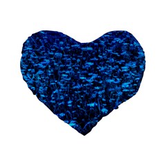 Blue Queen Anne s Lace Hillside Standard 16  Premium Flano Heart Shape Cushions by okhismakingart