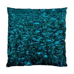 Blue-green Queen Annes Lace Hillside Standard Cushion Case (two Sides) by okhismakingart