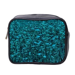 Blue-green Queen Annes Lace Hillside Mini Toiletries Bag (two Sides) by okhismakingart