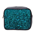 Blue-Green Queen Annes Lace Hillside Mini Toiletries Bag (Two Sides) Front