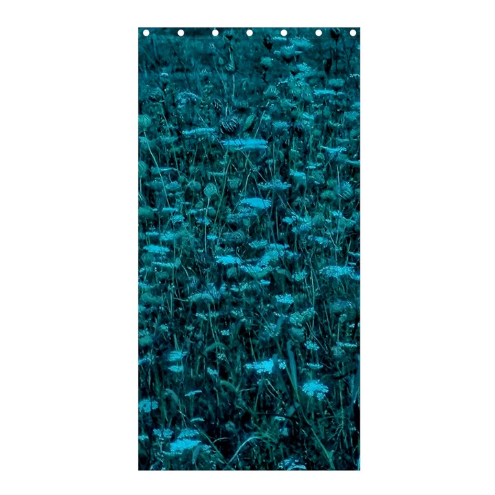 Blue-Green Queen Annes Lace Hillside Shower Curtain 36  x 72  (Stall) 