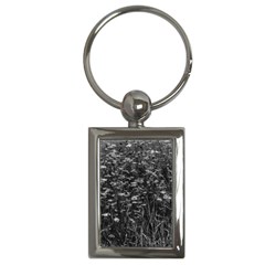 Black And White Queen Anne s Lace Hillside Key Chains (rectangle)  by okhismakingart