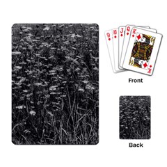 Black And White Queen Anne s Lace Hillside Playing Cards Single Design by okhismakingart