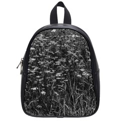 Black And White Queen Anne s Lace Hillside School Bag (small) by okhismakingart