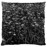 Black and White Queen Anne s Lace Hillside Large Cushion Case (Two Sides) Front