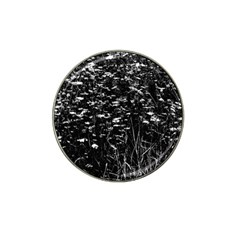 High Contrast Black And White Queen Anne s Lace Hillside Hat Clip Ball Marker by okhismakingart