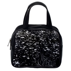 High Contrast Black And White Queen Anne s Lace Hillside Classic Handbag (one Side) by okhismakingart