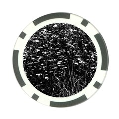 High Contrast Black And White Queen Anne s Lace Hillside Poker Chip Card Guard (10 Pack) by okhismakingart