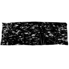 High Contrast Black And White Queen Anne s Lace Hillside Body Pillow Case (dakimakura) by okhismakingart