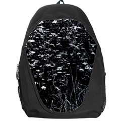 High Contrast Black And White Queen Anne s Lace Hillside Backpack Bag by okhismakingart