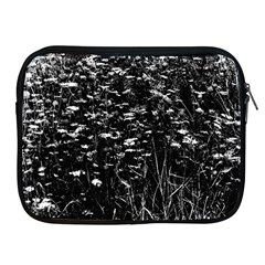 High Contrast Black And White Queen Anne s Lace Hillside Apple Ipad 2/3/4 Zipper Cases by okhismakingart