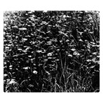 High Contrast Black and White Queen Anne s Lace Hillside Double Sided Flano Blanket (Small)  50 x40  Blanket Front