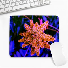 Yellow, Pink, And Blue Sumac Bloom Large Mousepads by okhismakingart