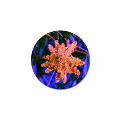 Yellow, Pink, And Blue Sumac Bloom Golf Ball Marker by okhismakingart