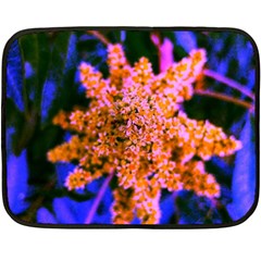 Yellow, Pink, And Blue Sumac Bloom Fleece Blanket (mini) by okhismakingart