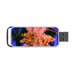 Yellow, Pink, And Blue Sumac Bloom Portable Usb Flash (one Side) by okhismakingart