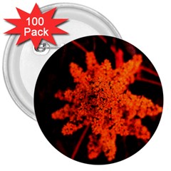 Orange Sumac Bloom 3  Buttons (100 Pack)  by okhismakingart