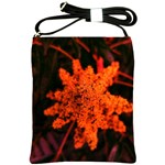 Orange Sumac Bloom Shoulder Sling Bag Front