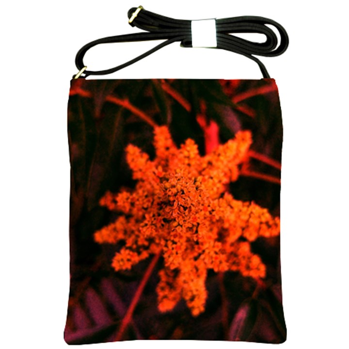 Orange Sumac Bloom Shoulder Sling Bag