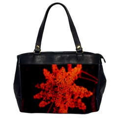 Orange Sumac Bloom Oversize Office Handbag by okhismakingart