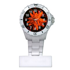 Orange Sumac Bloom Plastic Nurses Watch by okhismakingart