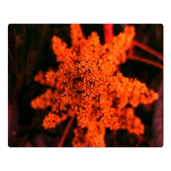 Orange Sumac Bloom Double Sided Flano Blanket (large)  by okhismakingart