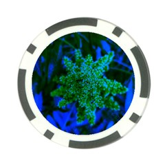 Blue And Green Sumac Bloom Poker Chip Card Guard (10 Pack) by okhismakingart