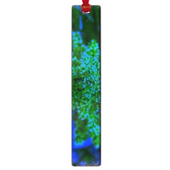 Blue And Green Sumac Bloom Large Book Marks by okhismakingart