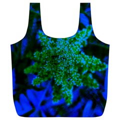 Blue And Green Sumac Bloom Full Print Recycle Bag (xl) by okhismakingart