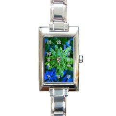 Lime Green Sumac Bloom Rectangle Italian Charm Watch by okhismakingart