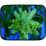 Lime Green Sumac Bloom Fleece Blanket (Mini) 35 x27  Blanket