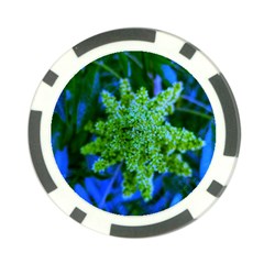 Lime Green Sumac Bloom Poker Chip Card Guard (10 Pack) by okhismakingart