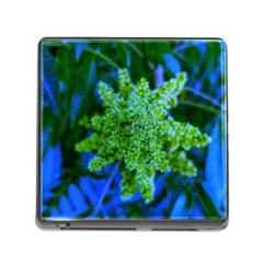 Lime Green Sumac Bloom Memory Card Reader (square 5 Slot) by okhismakingart