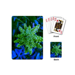 Lime Green Sumac Bloom Playing Cards (mini) by okhismakingart