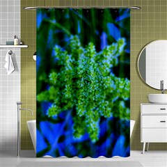 Lime Green Sumac Bloom Shower Curtain 48  X 72  (small)  by okhismakingart