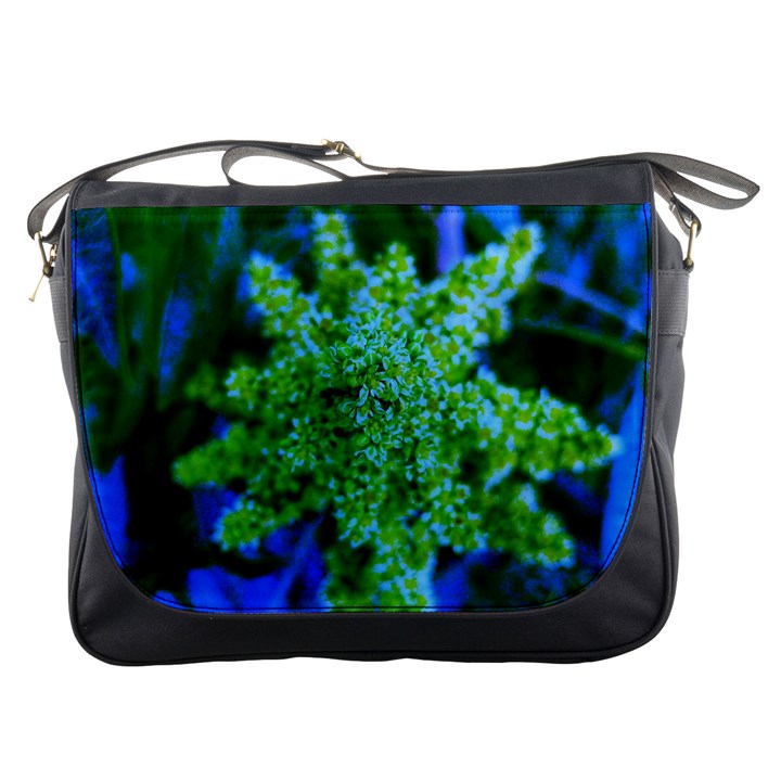 Lime Green Sumac Bloom Messenger Bag