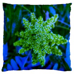 Lime Green Sumac Bloom Large Cushion Case (two Sides) by okhismakingart