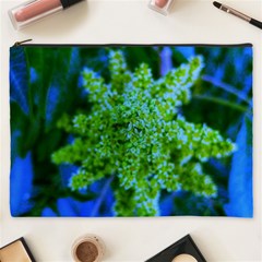 Lime Green Sumac Bloom Cosmetic Bag (xxxl) by okhismakingart