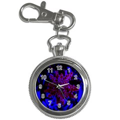 Maroon And Blue Sumac Bloom Key Chain Watches by okhismakingart