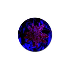 Maroon And Blue Sumac Bloom Golf Ball Marker (4 Pack) by okhismakingart