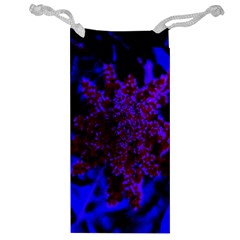 Maroon And Blue Sumac Bloom Jewelry Bag