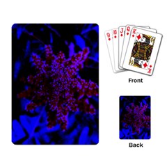 Maroon And Blue Sumac Bloom Playing Cards Single Design by okhismakingart