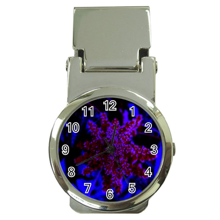 Maroon and Blue Sumac Bloom Money Clip Watches